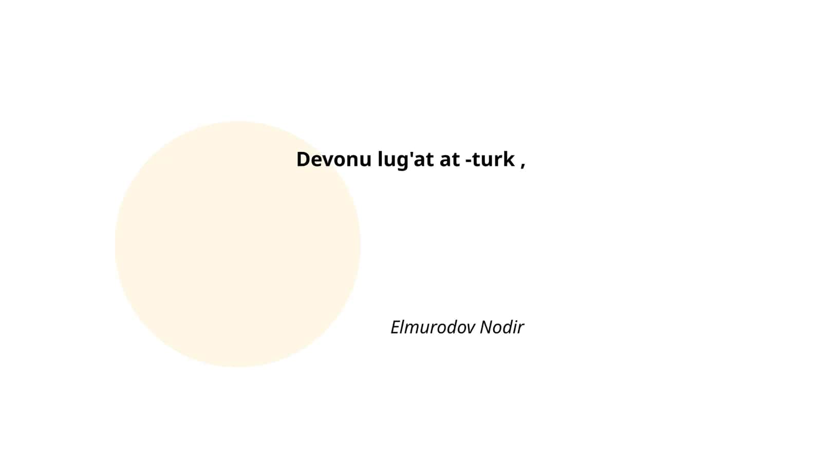 Devoni lug'at ot-turkning tarikhi