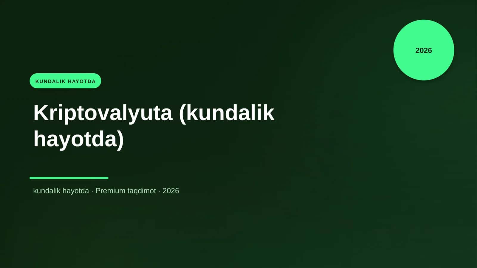 Kriptovalyuta (kundalik hayotda)