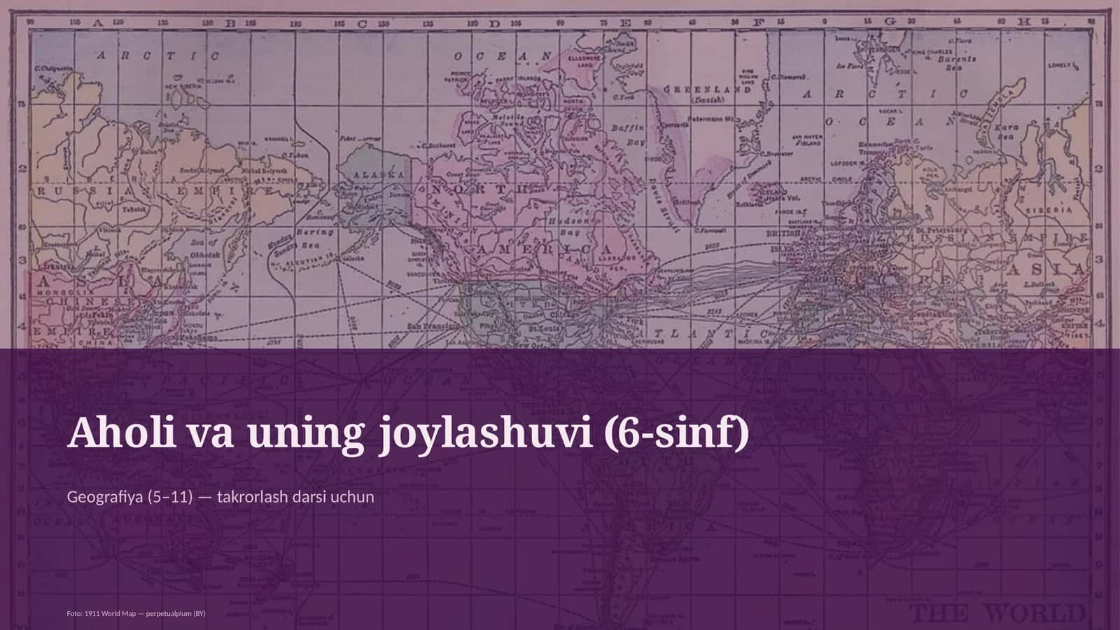Aholi va uning joylashuvi (6-sinf)