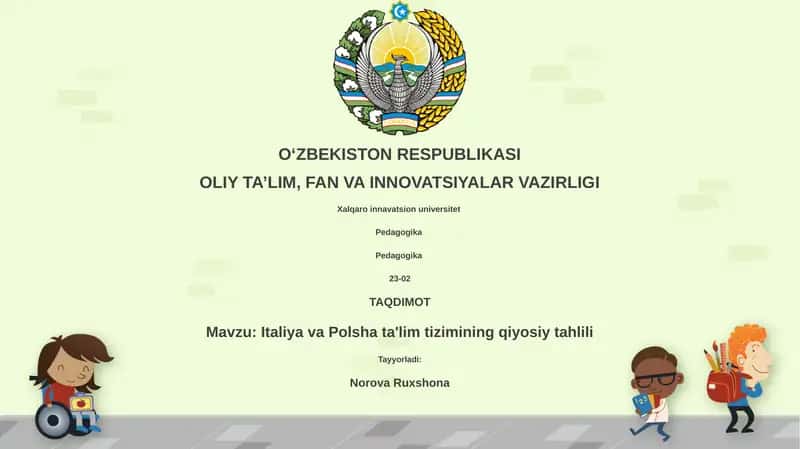 Italiya va Polsha ta'lim tizimining qiyosiy tahlili