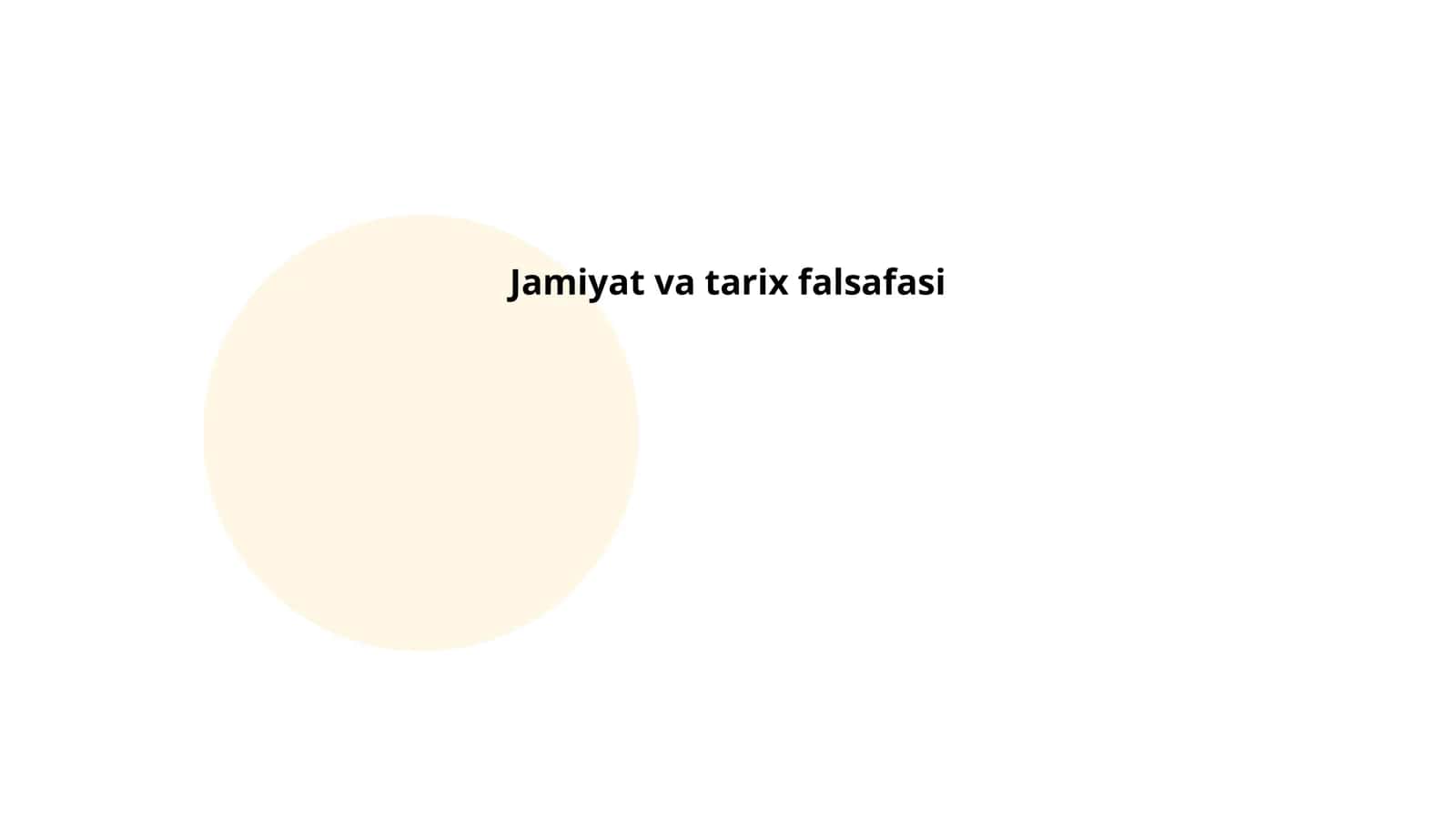 Jamiyat va falsafiy tafakkur tarixi