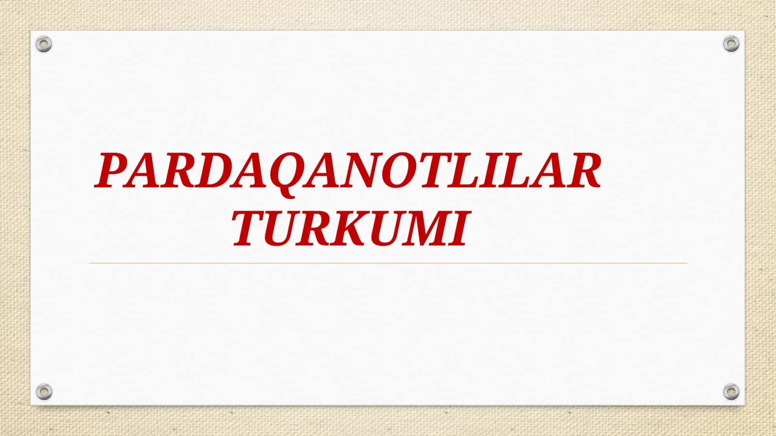 PARDAQANOTLILAR TURKUMI