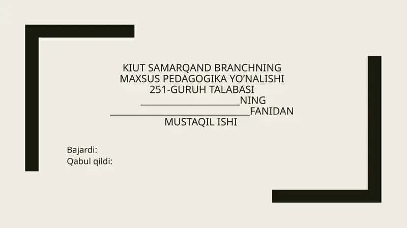 O'zbekistonda korreksion ta'lim tizimini rivojlantirish istiqbollari va innovatsion yo'nalishlar