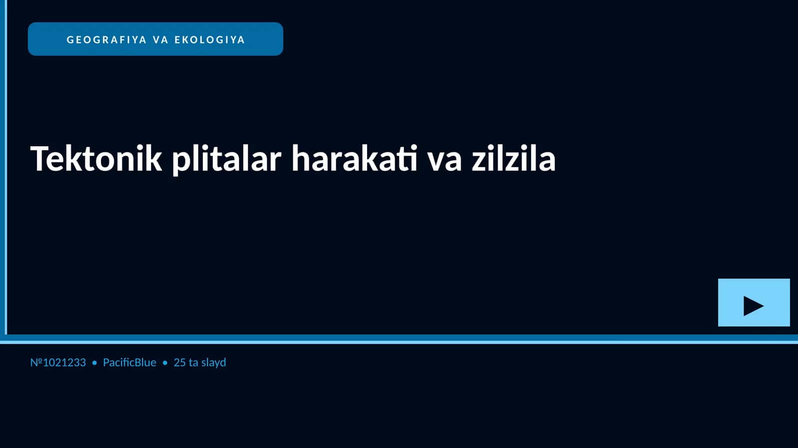Tektonik plitalar harakati va zilzila