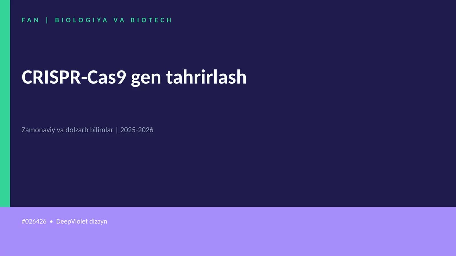 CRISPR-Cas9 gen tahrirlash