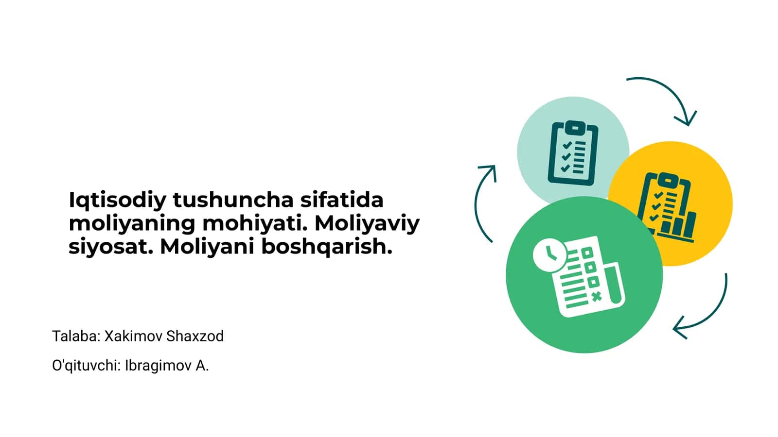 Moliyaning iqtisodiy tushunchasi