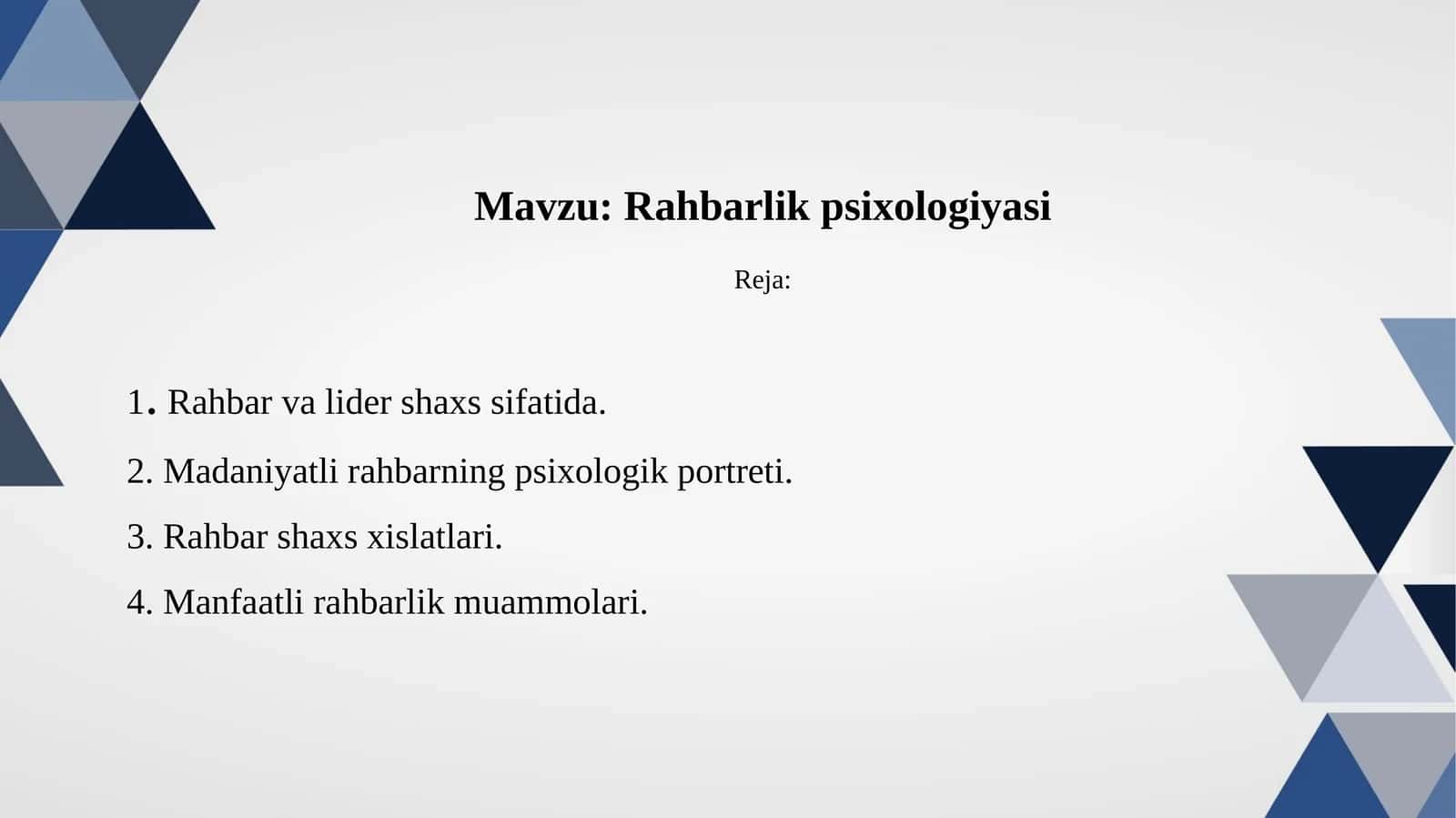Rahbarlik psixologiyasi