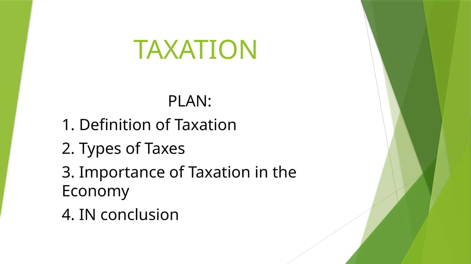 TAXATION