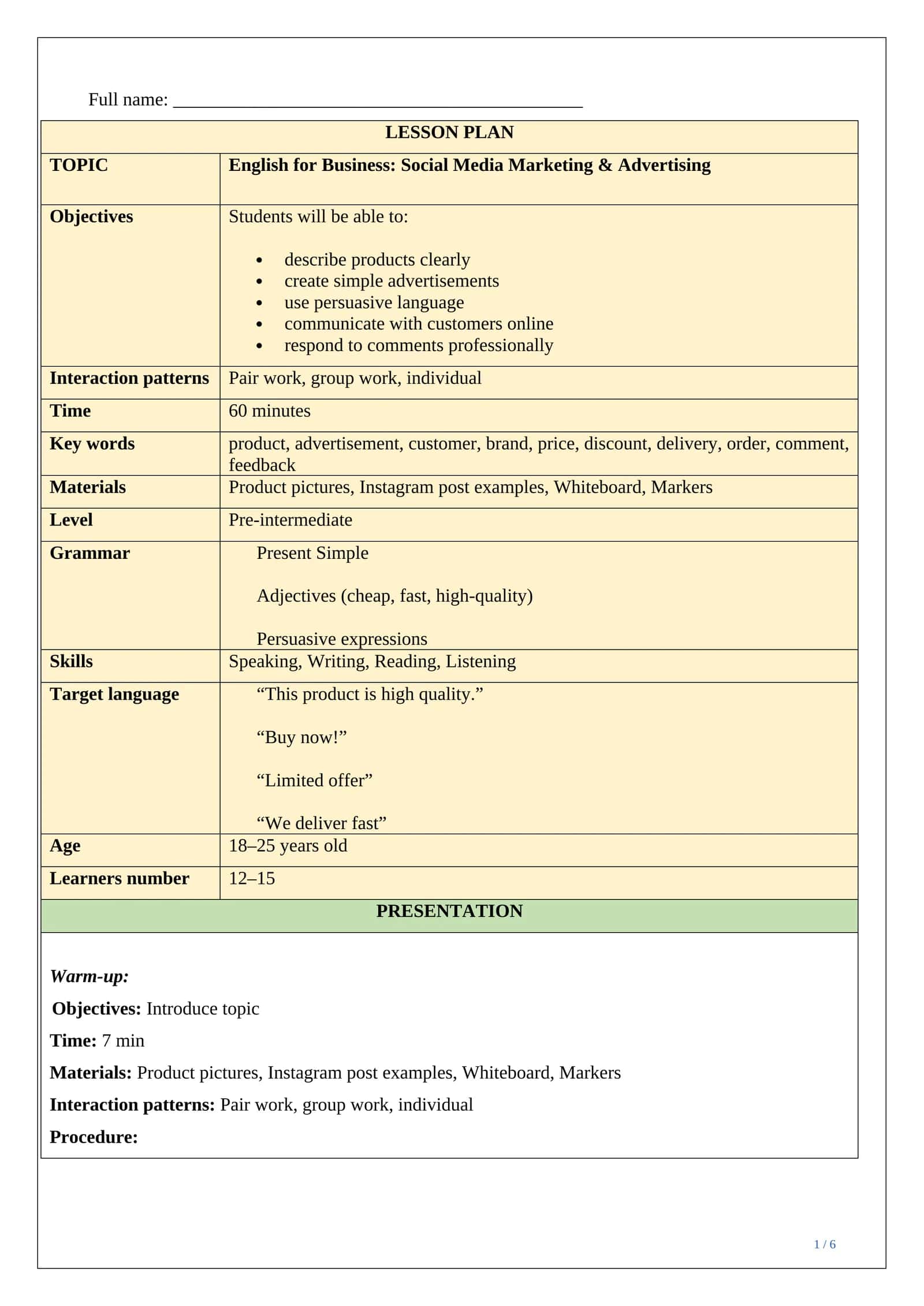 English for Business: Social Media Marketing & Advertising