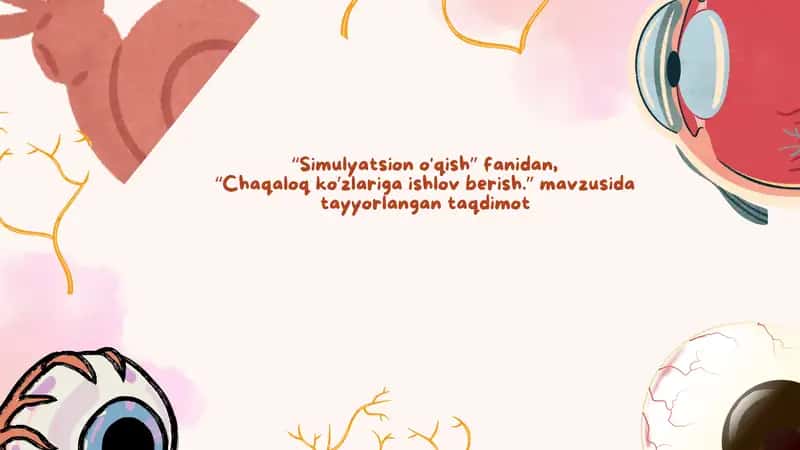 Chaqaloq ko'zlariga ishlov berish