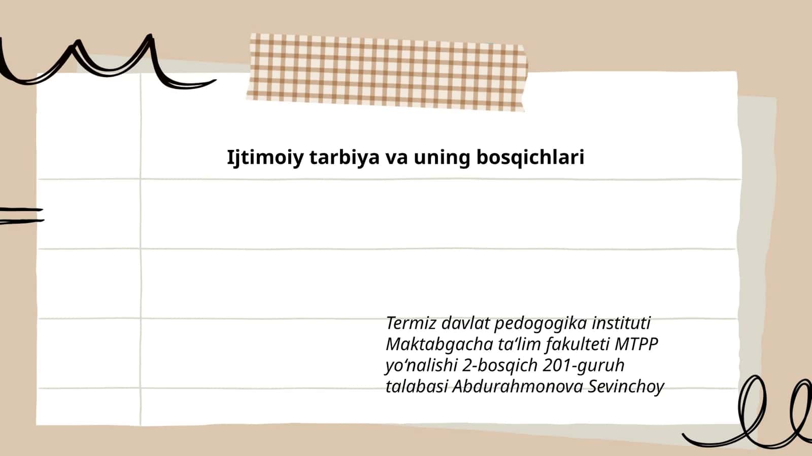 Ijtimoiy tarbiya va uning bosqichlari