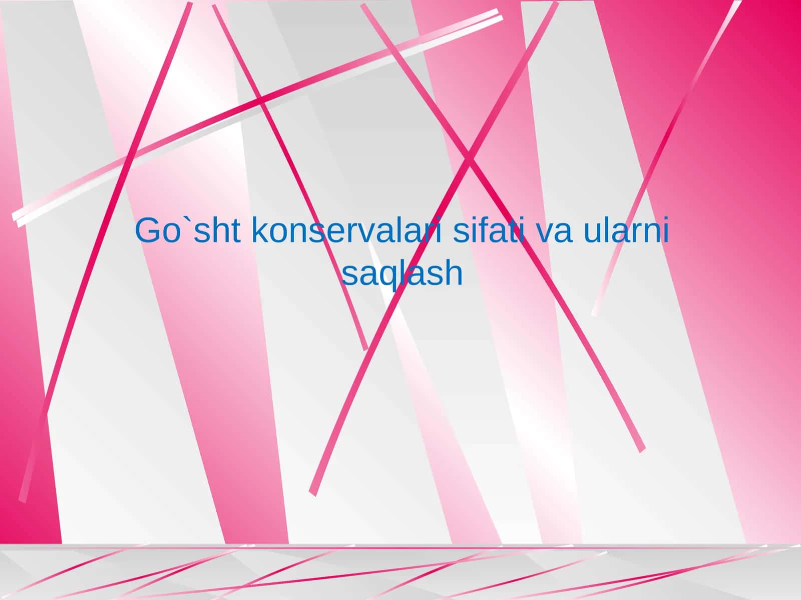 Go`sht konservalari sifati va ularni saqlash