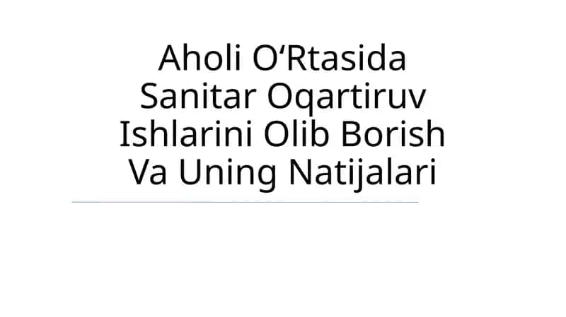 Sanitariya Ta'limi
