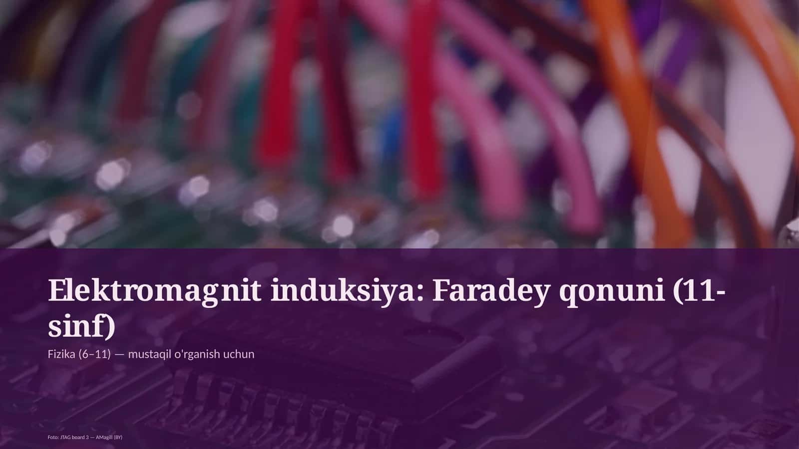 Elektromagnit induksiya: Faradey qonuni (11-sinf)