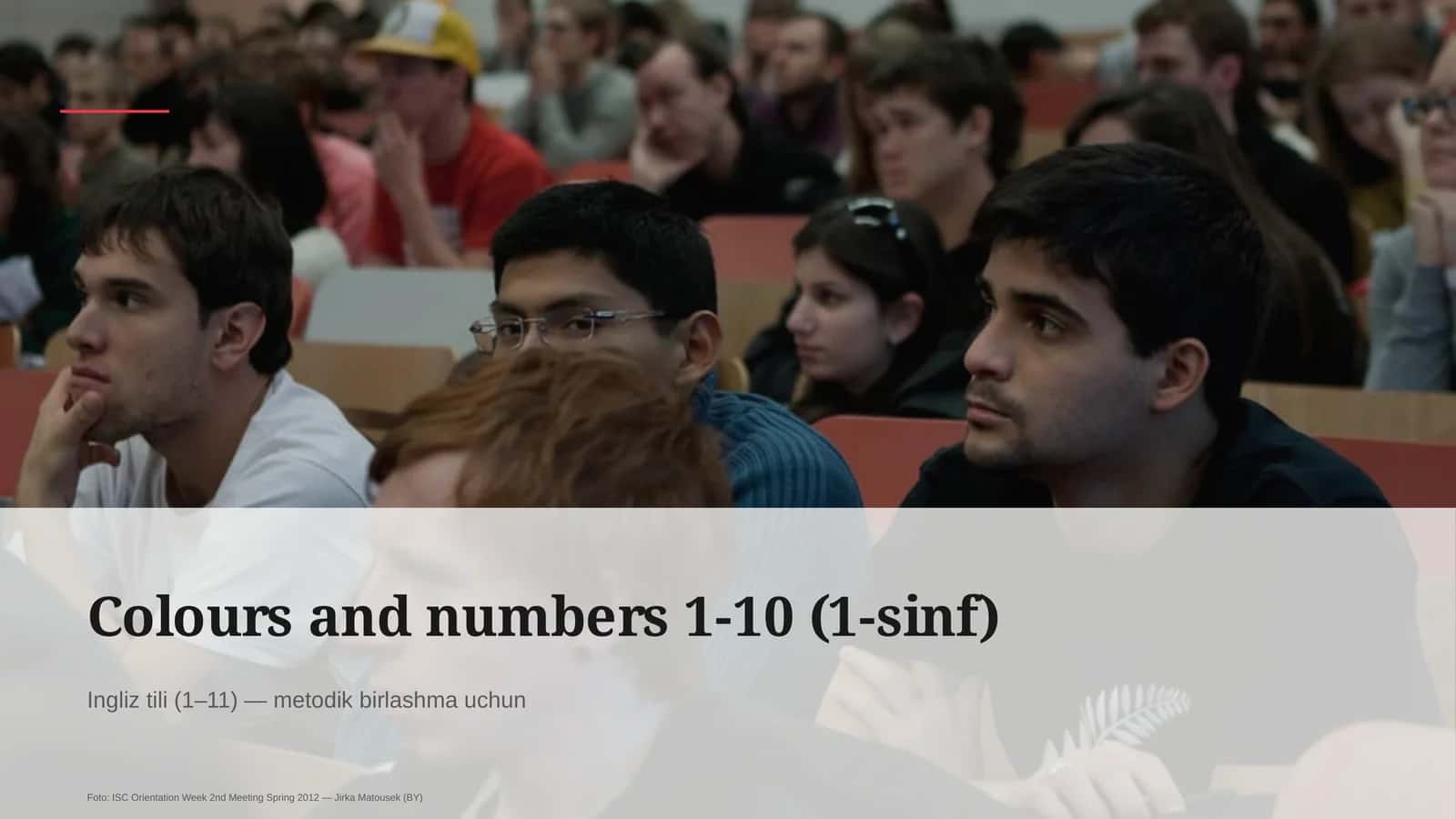 Colours and numbers 1-10 (1-sinf)