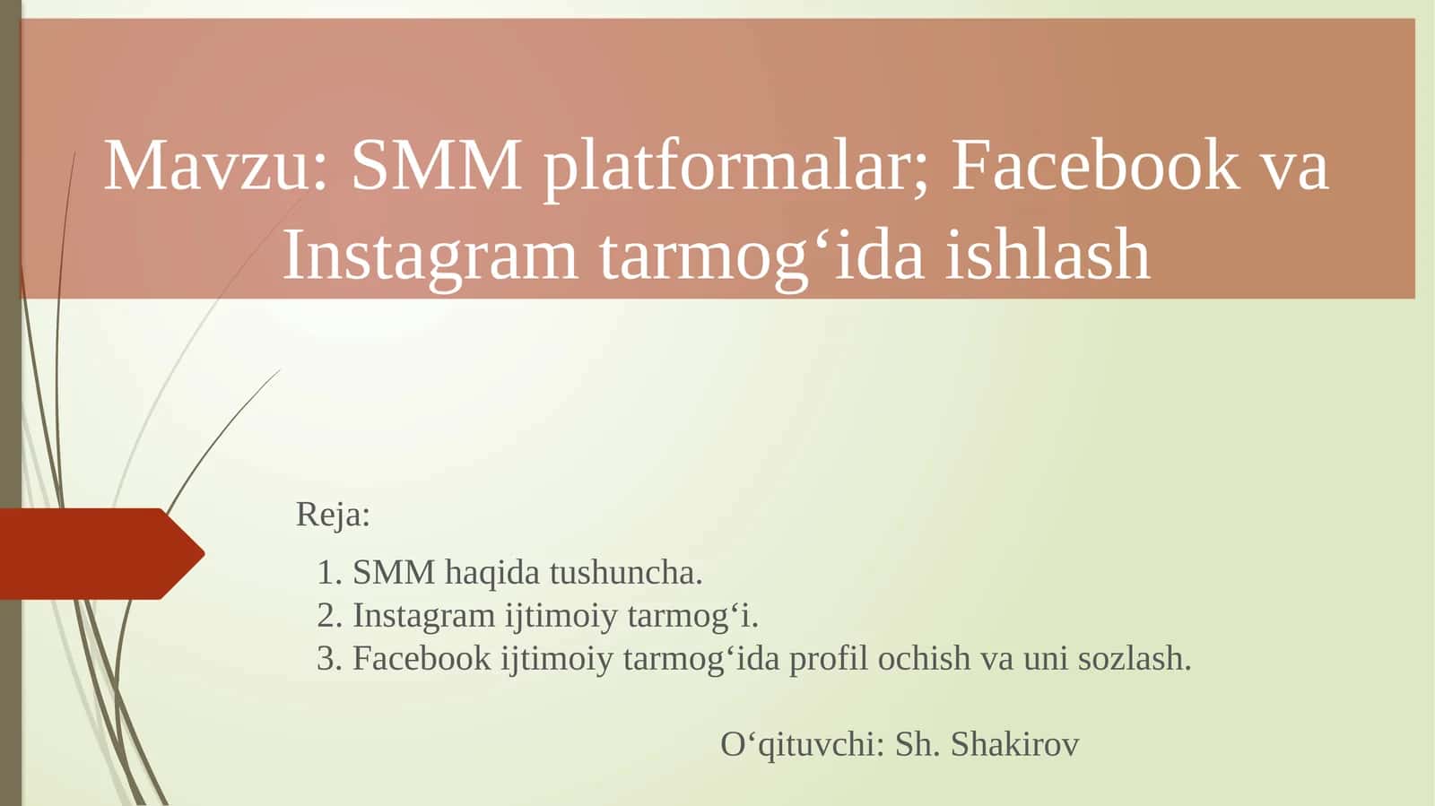 SMM platformalar: Facebook va Instagram tarmog'ida ishlash