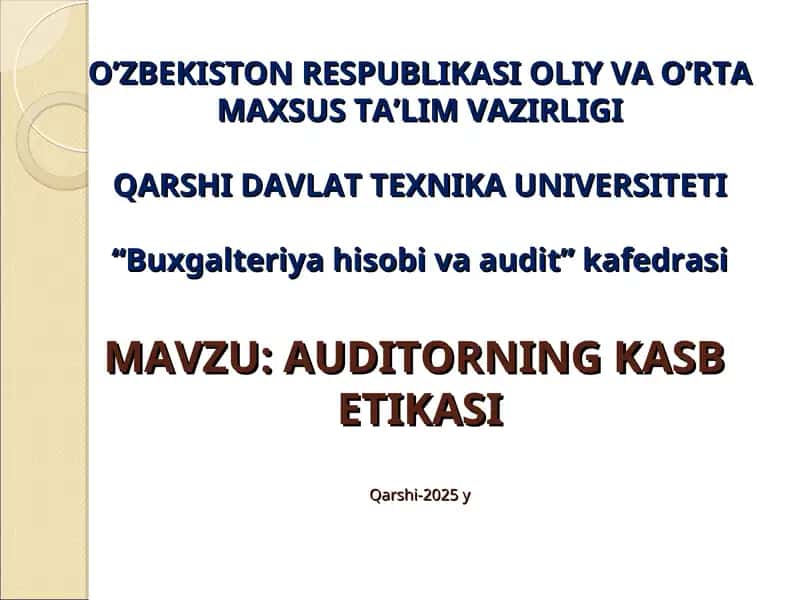 Auditorning Kasbetikasi