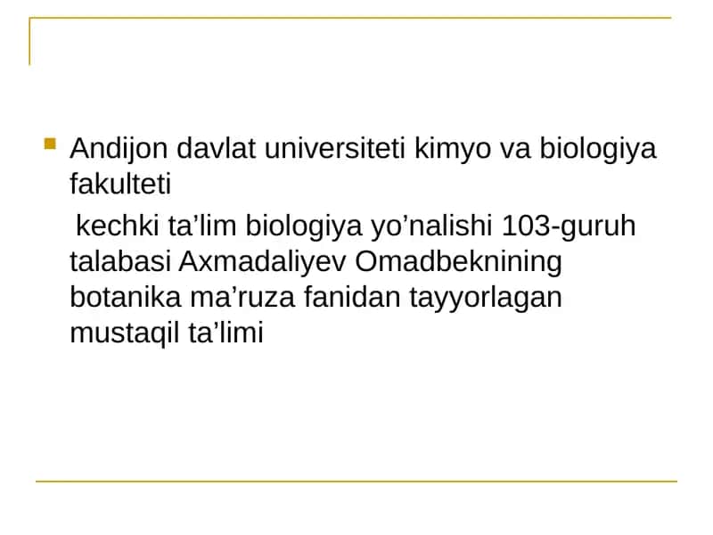 gulning tuzilishi. Androtsey va Genetsiy