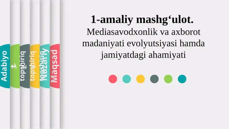 Mediasavodxonlik va axborot madaniyati evolyutsiyasi hamda jamiyatdagi ahamiyati