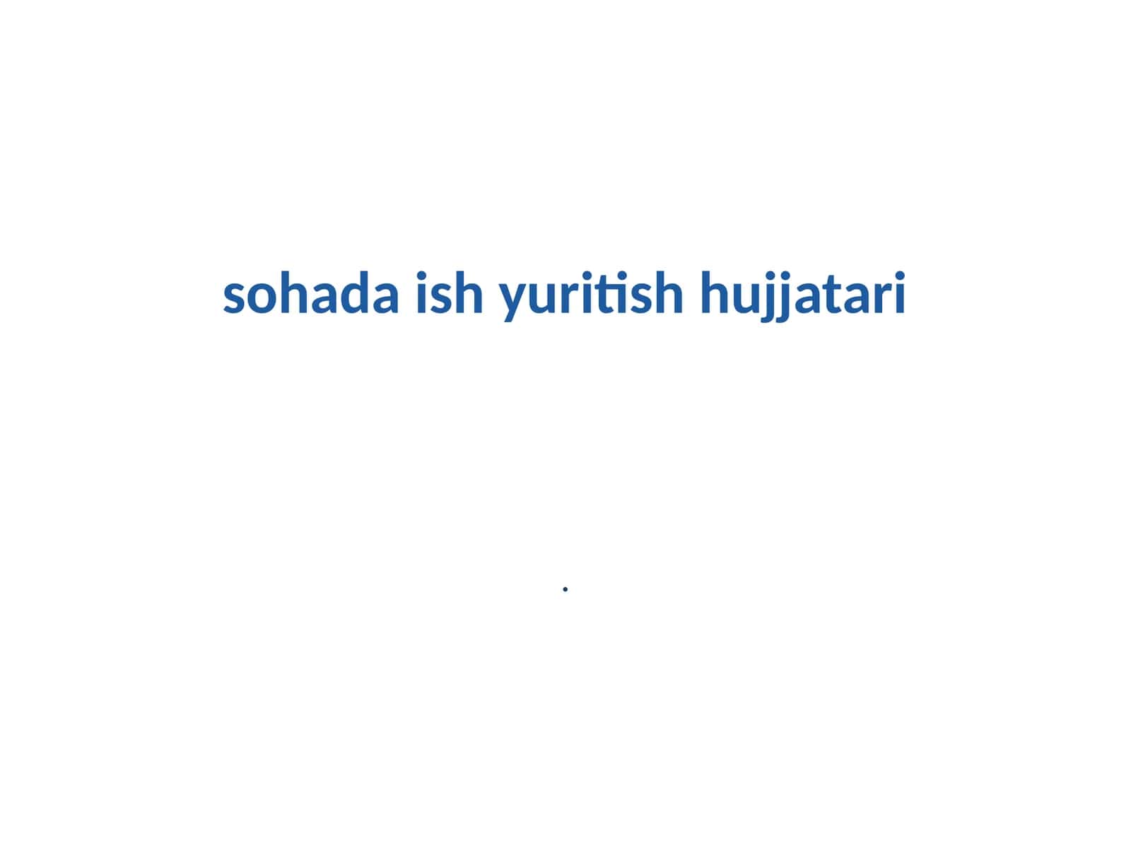 Sohada ish yuritish hujjatari