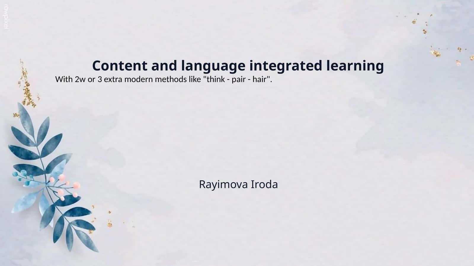 Content and language integrated learning