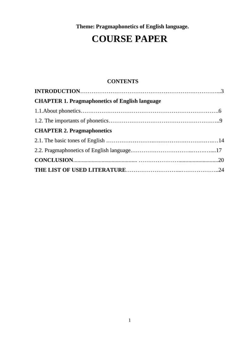 Pragmaphonetics of English language