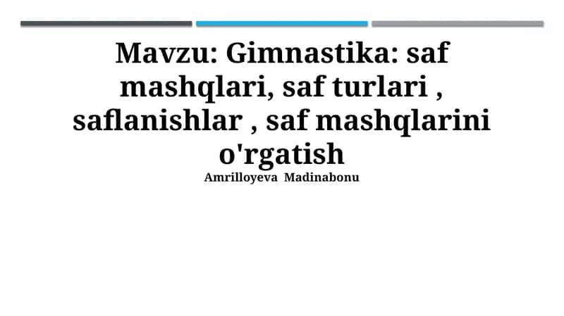 Gimnastika