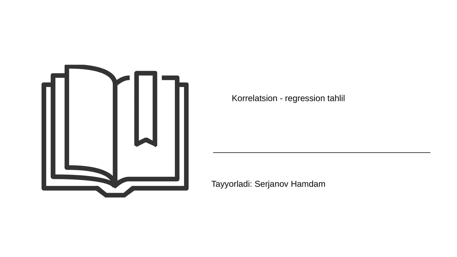 Korrelatsiya va regressiya tahlili