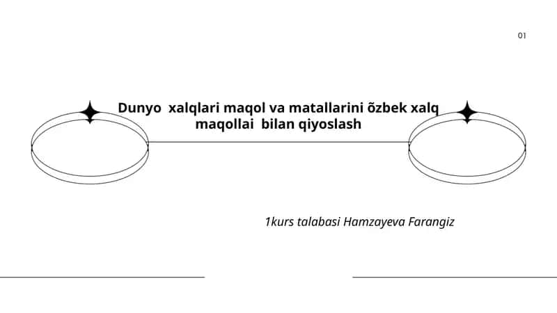 Dunyo xalqlari maqol va matallarini õzbek xalq maqollai bilan qiyoslash