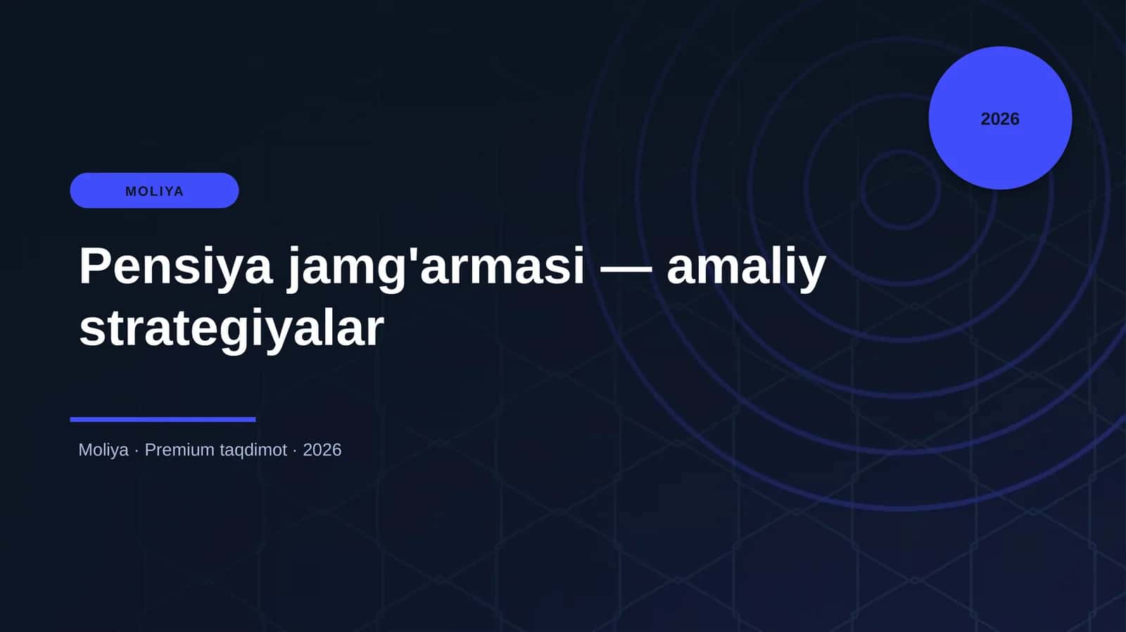 Pensiya jamg'armasi — amaliy strategiyalar