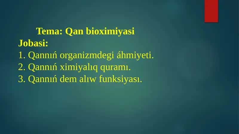 Qan bioximiyasi