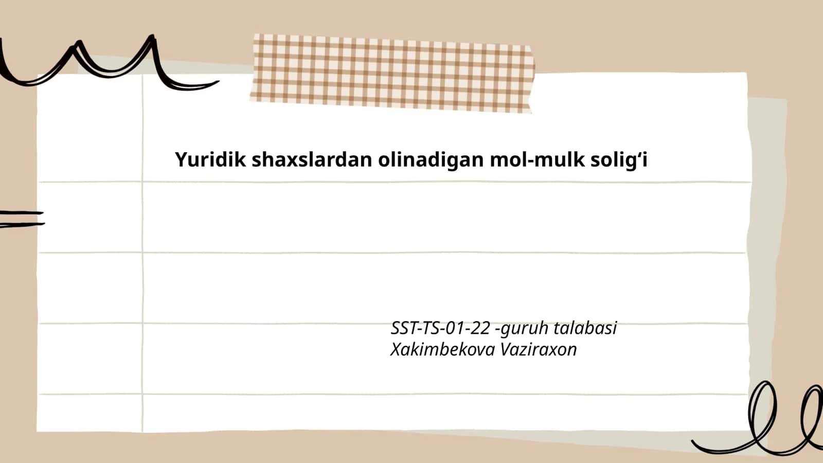 Yuridik shaxslardan olinadigan mol-mulk soligʻi