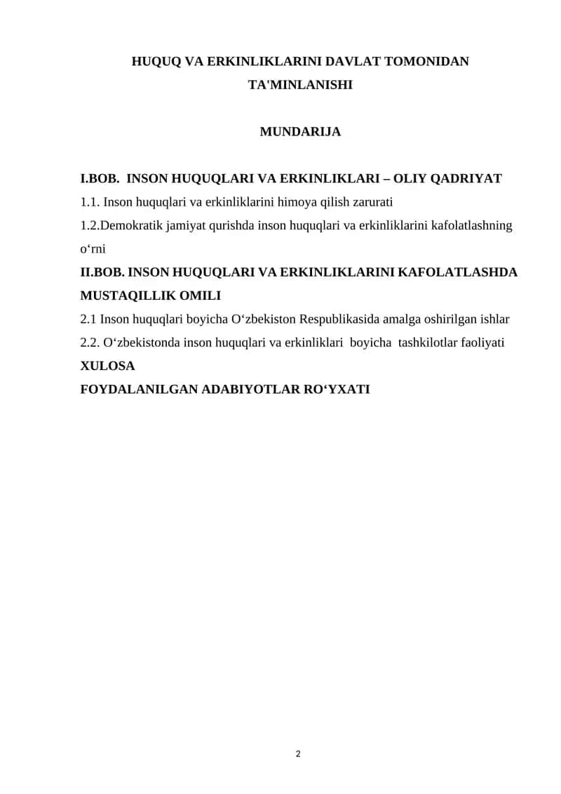 Inson huquqlari va erkinliklari