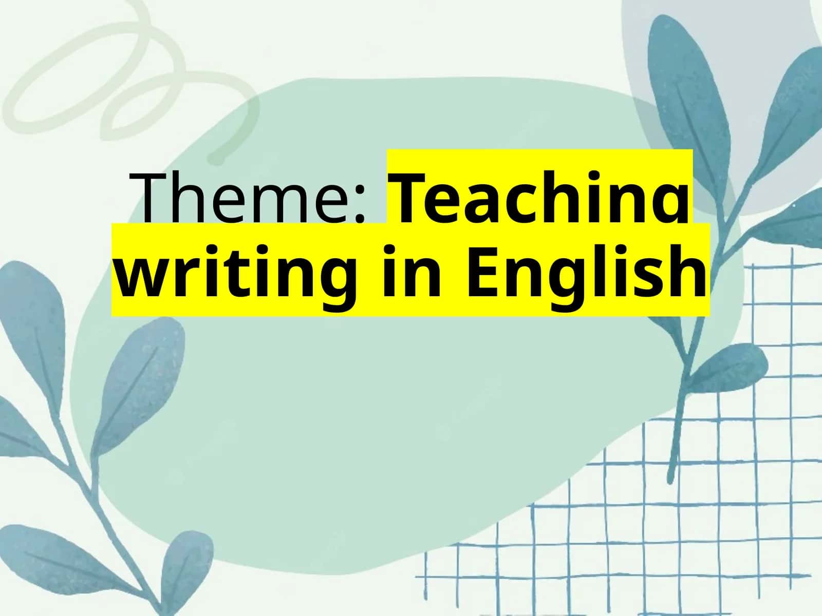 Teaching writing in English