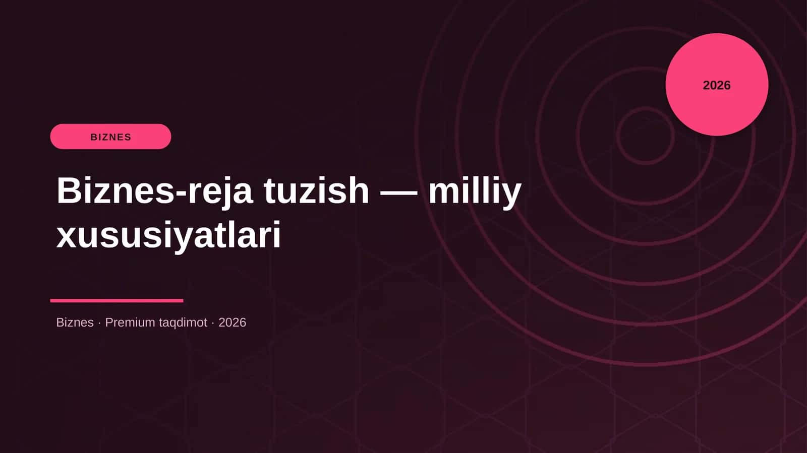 Biznes-reja tuzish — milliy xususiyatlari