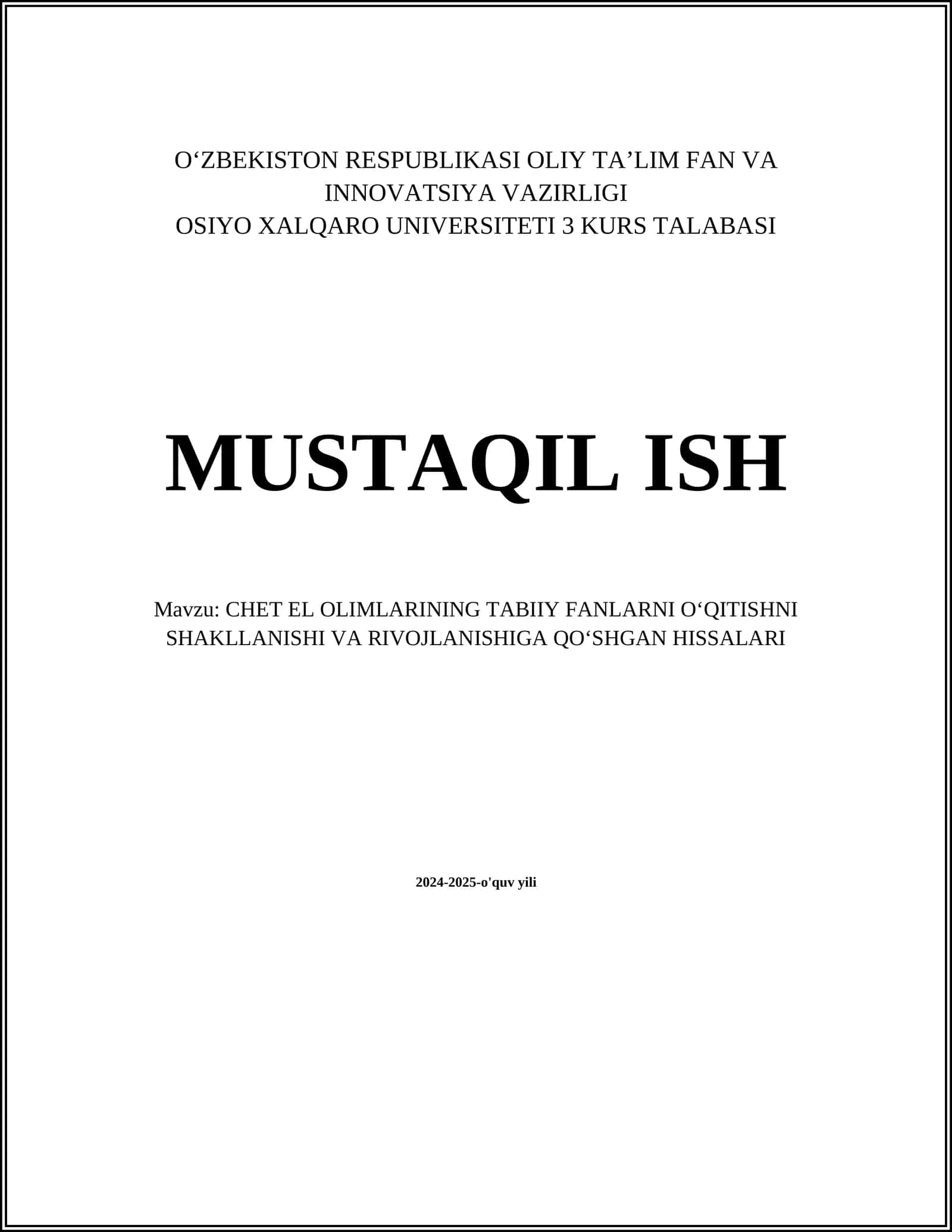 Abu Rayhon Beruniy va ilm-fan sohasidagi hissalari