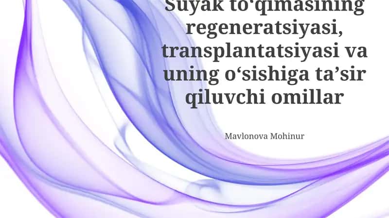 Suyak To'qimasining Regeneratsiyasi
