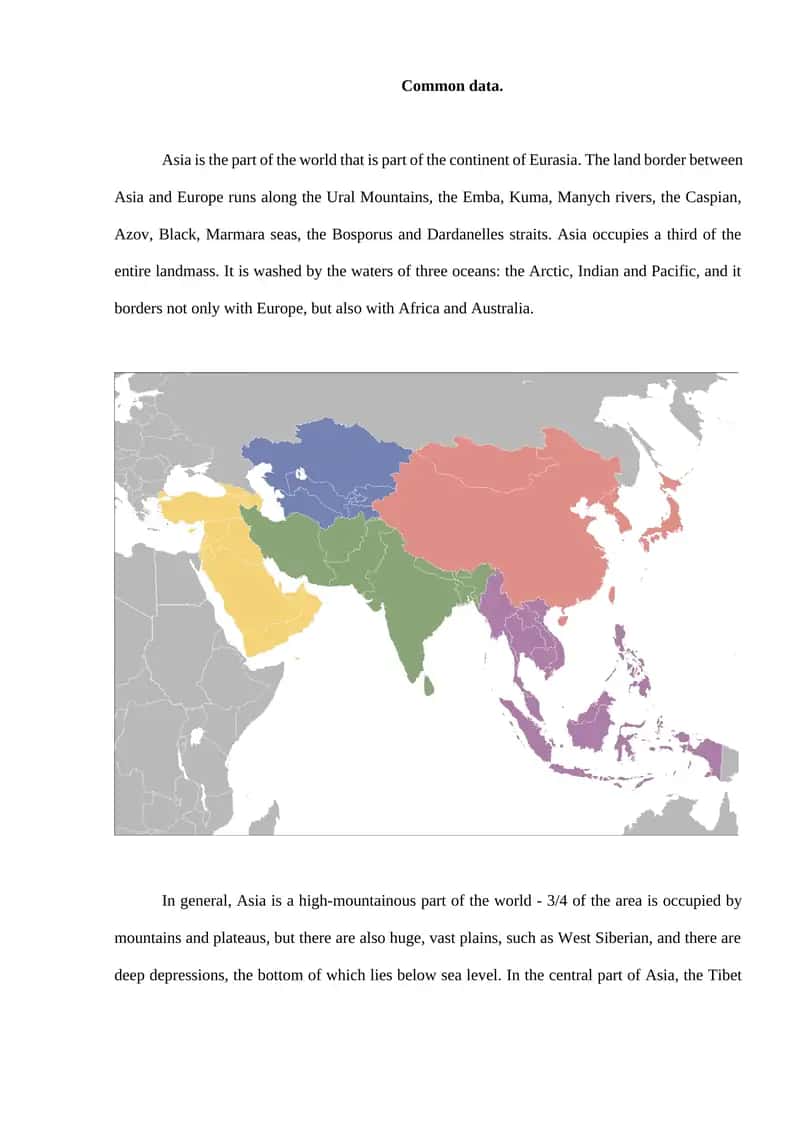 Asia Geography