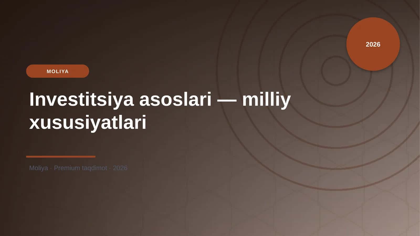 Investitsiya asoslari — milliy xususiyatlari