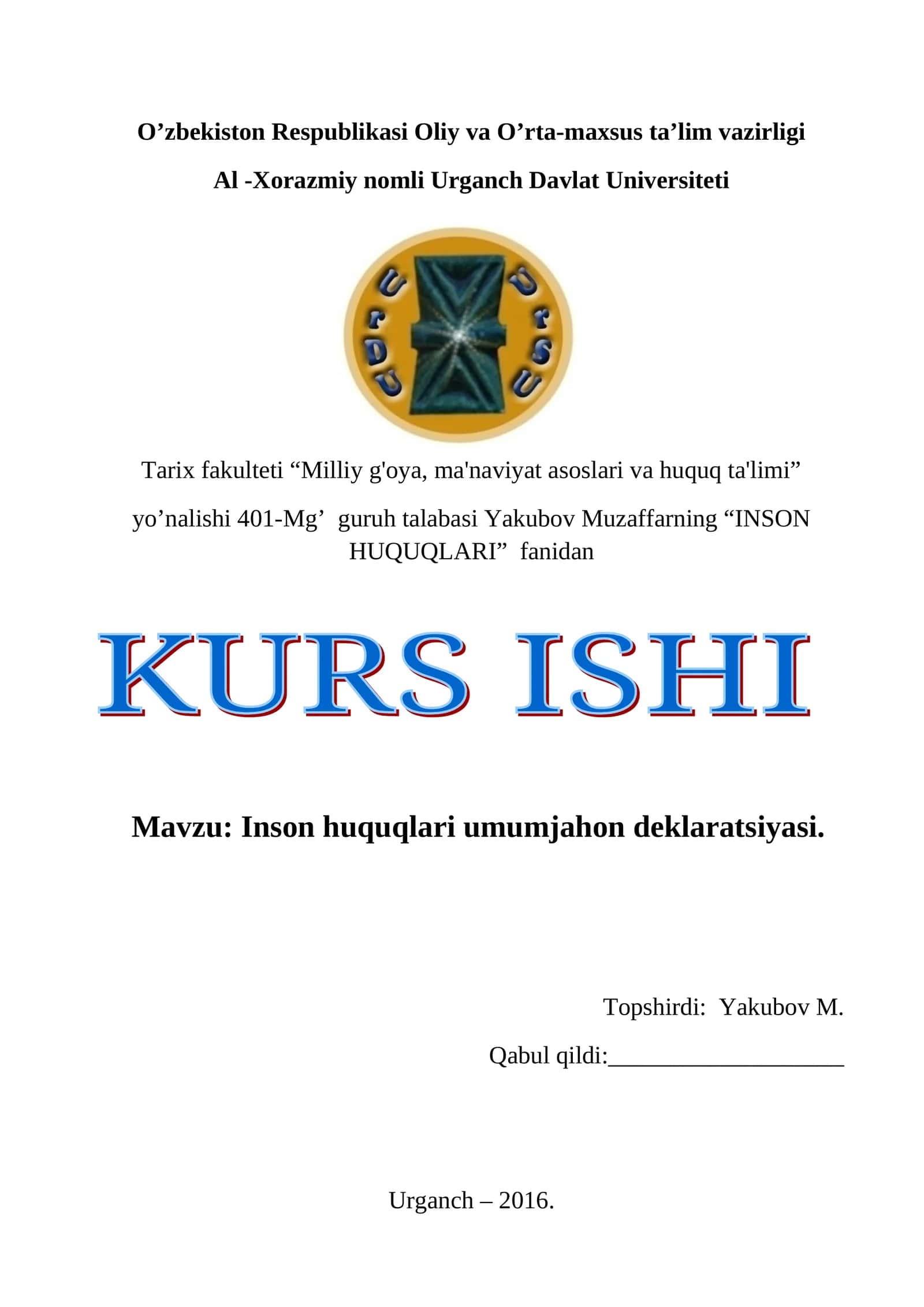 Inson huquqlari umumjahon deklaratsiyasi