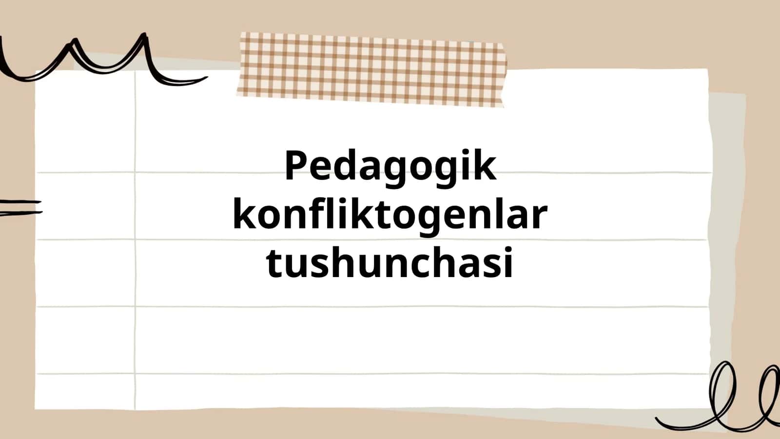 Pedagogik konfliktogenlar tushunchasi