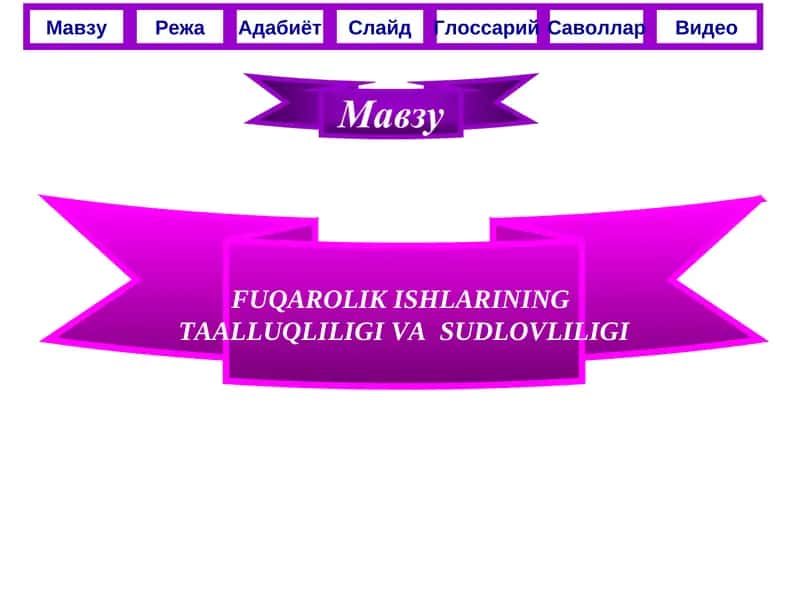 FUQAROLIK ISHLARINING TAALLUQLILIGI VA  SUDLOVLILIGI