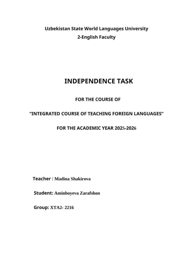 Principles of Language Assessment and Test Design
