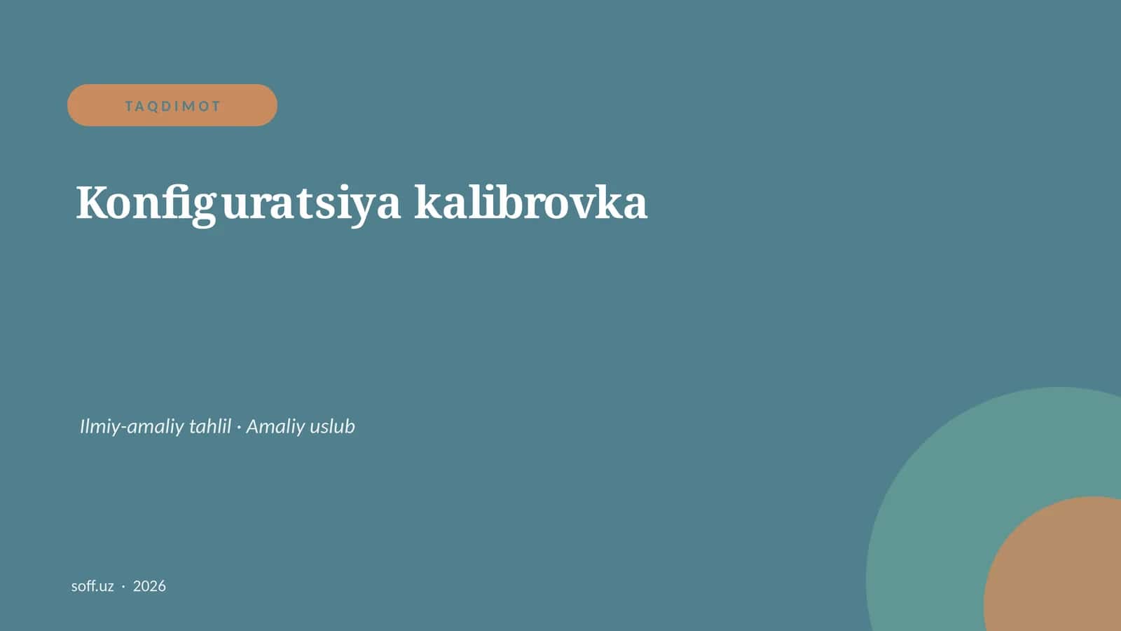 Konfiguratsiya kalibrovka
