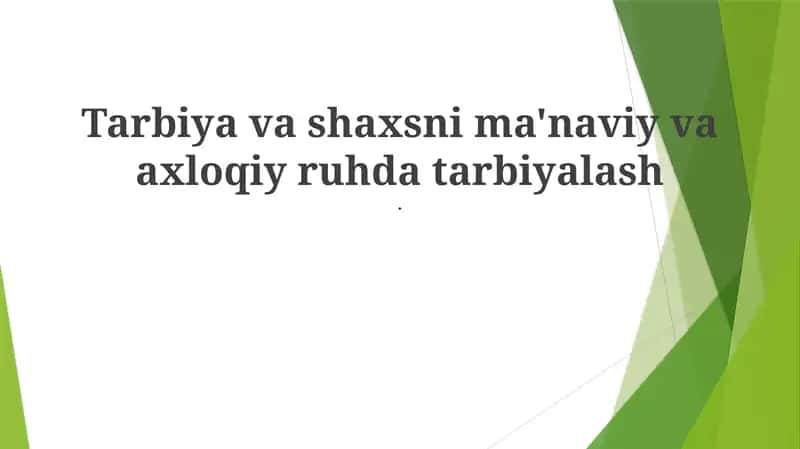 "O'zaro bog'langan iplar: ta'limdagi axloqiy va ma'naviy o'sish"