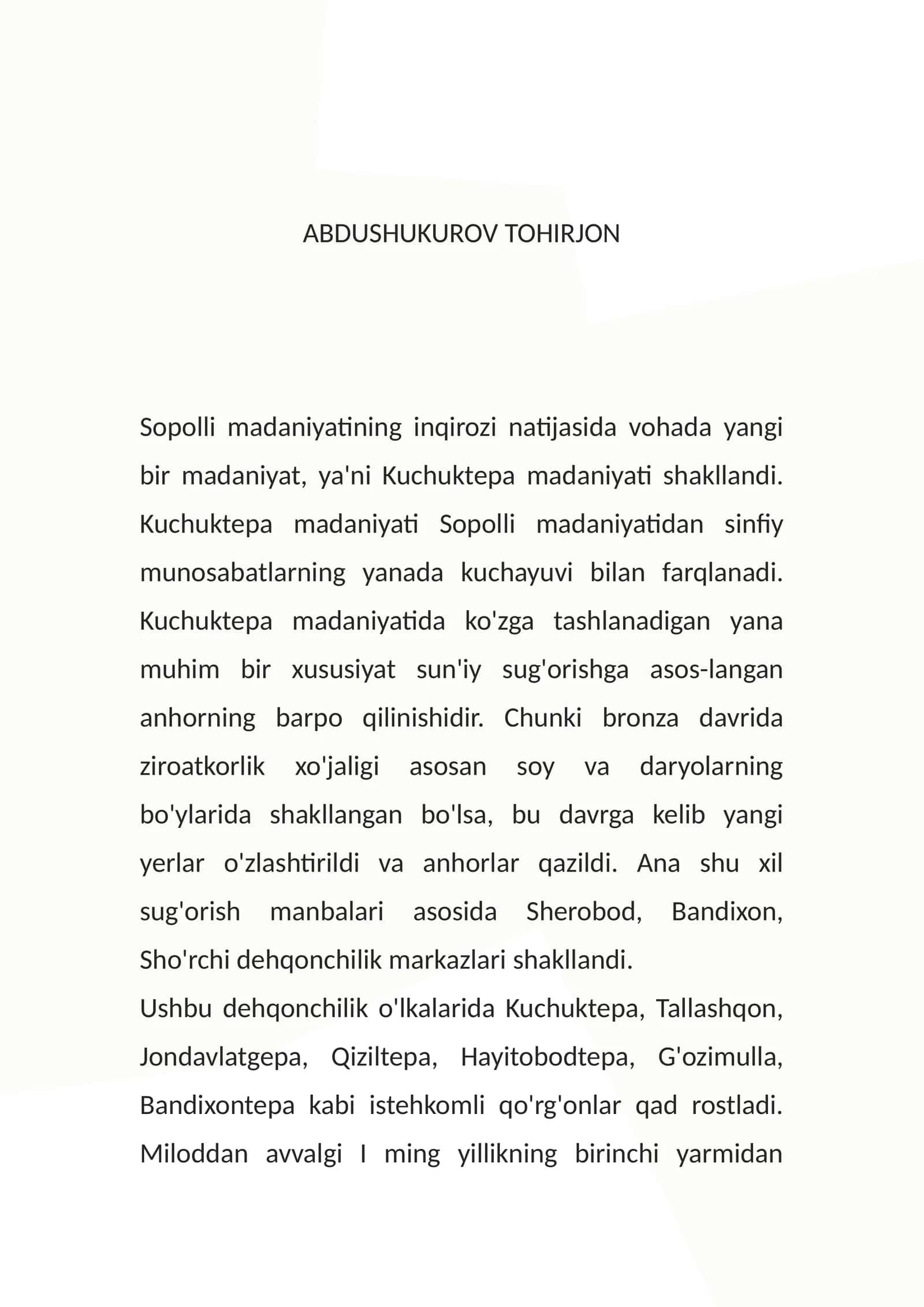 Kuchuktepa madaniyati