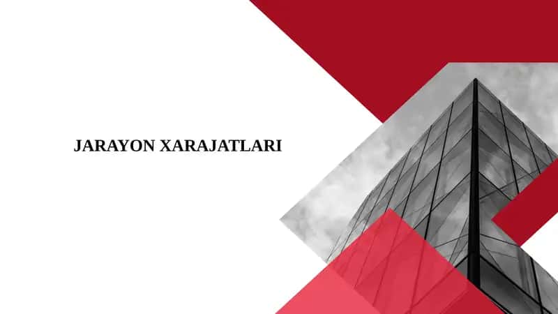 JARAYON XARAJATLARI