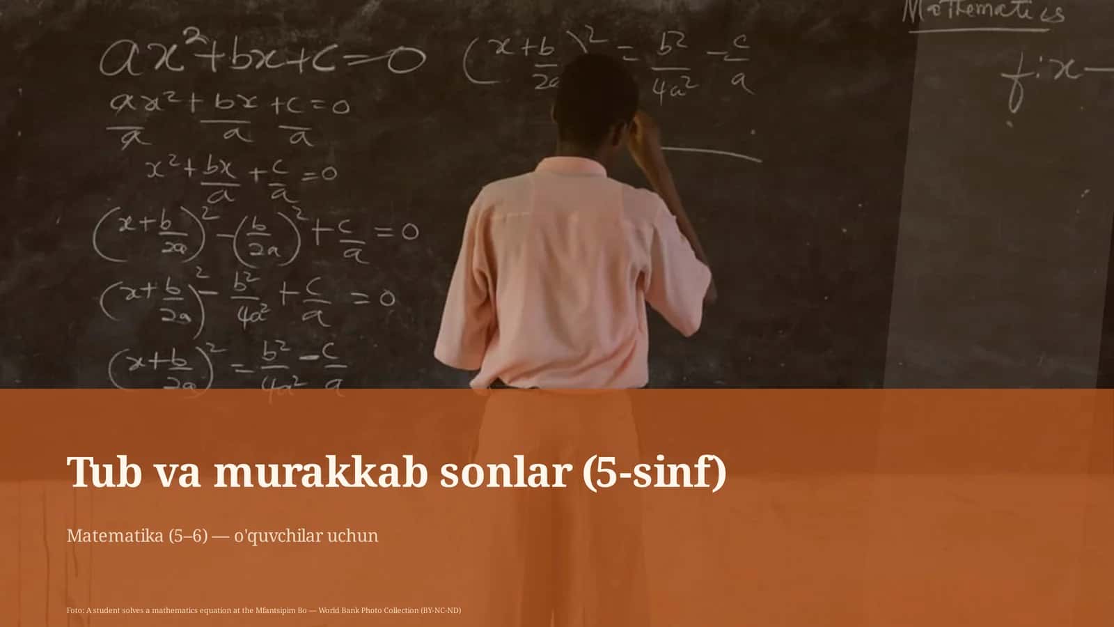 Tub va murakkab sonlar (5-sinf)