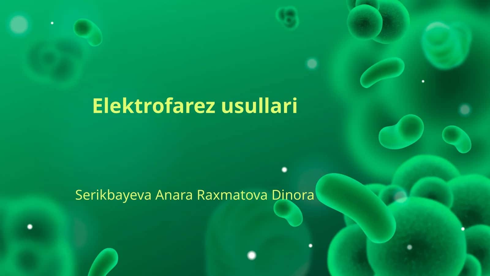 Elektrofarez usullari