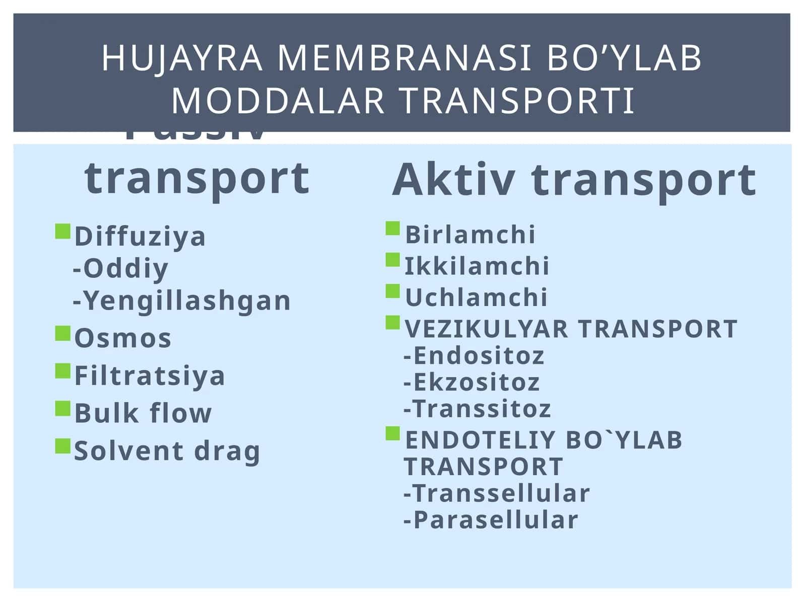 Passivtransport
